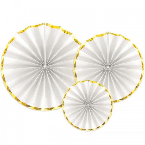 Rosetas Branco Rebordo Ouro